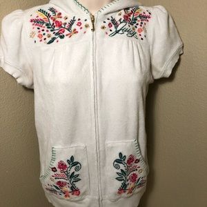 Juicy Couture White Short-sleeve Terry Top